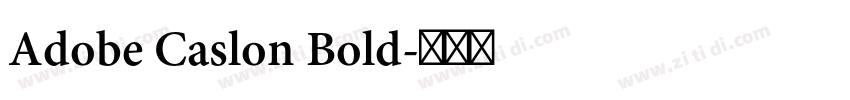 Adobe Caslon Bold字体转换